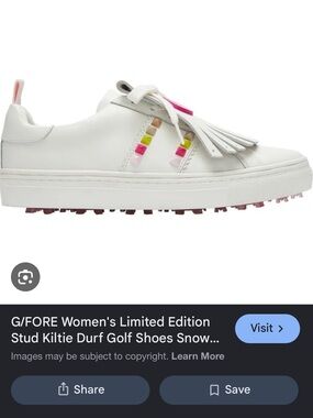 G/FORE Womens Limited Edition Stud Kiltie Durf Golf Shoes - Snow